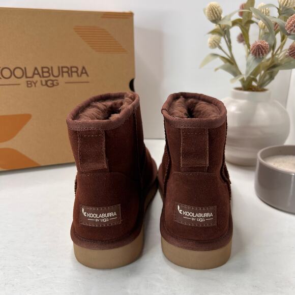 Koolaburra by UGG Koola Mini II Suede Ankle Boots Pull On Cappuccino Women 6 NWB - Picture 4 of 10
